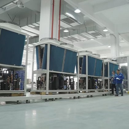 Commercial heat pump production